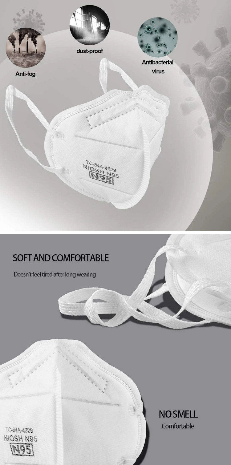 Disposable FFP2 Dust Particulate Respirator KN95 Facemask N95 Face Mask